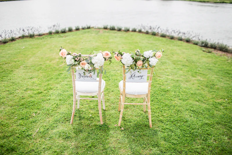 QR code displayed at a wedding venue for guest gallery access